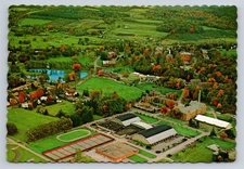 Vintage Colgate University Aerial View Postcard by Bob Wyer, NY