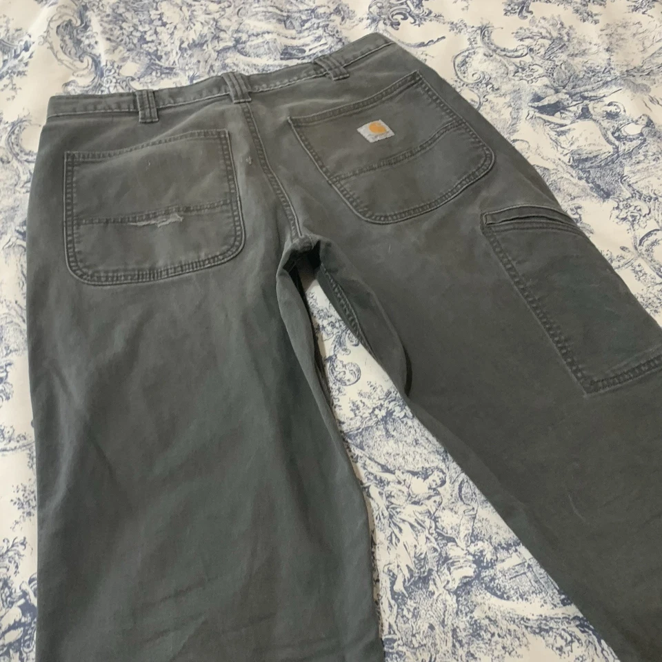 Carhartt 33x30 Pants Black Workwear Relaxed Fit Canvas-Fits 32/29 Work Wear- - Image 2 of 4