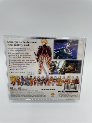 Final Fantasy Tactics PS1 PlayStation 1 Completo CIB Etiqueta Negra - Imagen 2 de 6