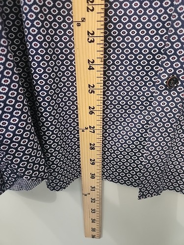 Ted Baker London Mens "Lanalon" LS Button Up Shirt Blue Geo Print Tan 5 XL $175 - Picture 8 of 13