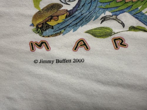 VINTAGE Jimmy Buffett Margaritaville Hemd Herren Large weiß Key West Parrot 00s - Bild 3 von 13