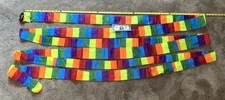 Vintage Tube Tail over 30 feet long Rainbow multi color tapered 3 1/2-2 1/2”