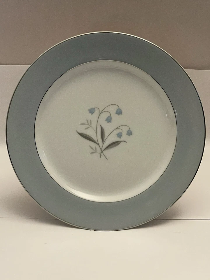 Ajuste de lugar Mikasa Accent S308 4 piezas - Narumi Japón borde gris azul floral Foto 2 de 4