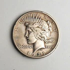 SCARCE KEY DATE 1921  $1.00 PEACE SILVER DOLLAR