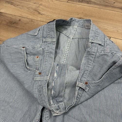 Vintage Levi’s Jorts 90s Orange Tab 922 Denim Striped USA Jean Shorts Sz 42 - Picture 5 of 12