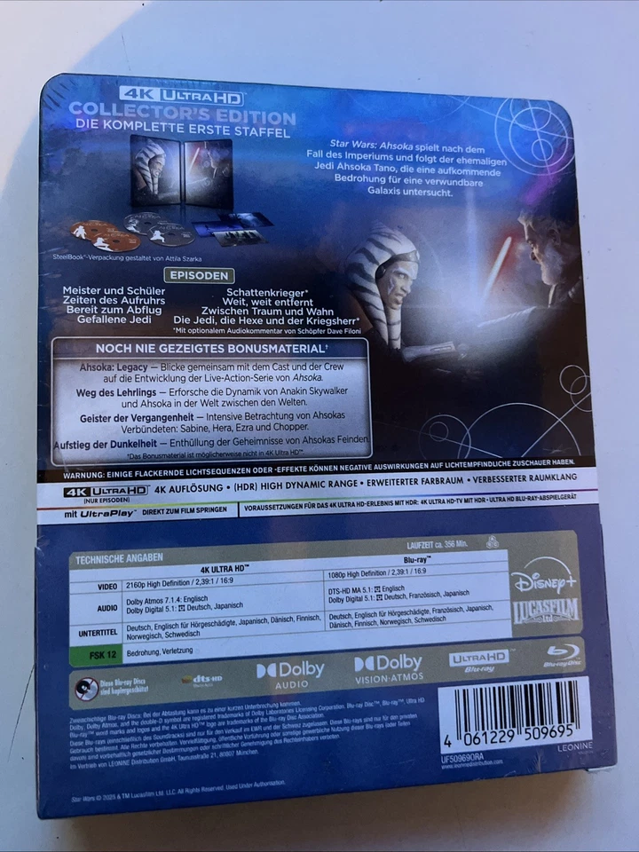 Star Wars Ahsoka: The Complete First Season Steelbook (4K UHD Blu-ray) Damaged - Image 4 of 4