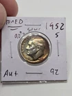 1952 S SILVER Roosevelt Dime ☆ 90% SILVER ☆ Original Rainbow Toned ☆