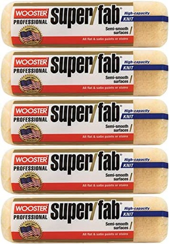 Wooster Genuine 9" Super/Fab 1/2" Nap Roller Cover 5-Pack, R240-9-5PK - Bild 3 von 3