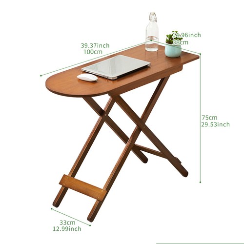 Foldable Table Bamboo Dining Table Coffee Tea Table Computer Desk Side Furniture - Picture 3 of 25