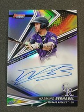 2022 Bowman's Best Warming Bernabel Refractor Auto B22-WB Colorado Rockies