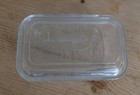 Vintage retro glass farmhouse butter dish cow kitchen country style