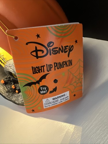 Disney Nightmare Before Christmas Light Up Pumpkin New 6.5” Halloween - Picture 2 of 9