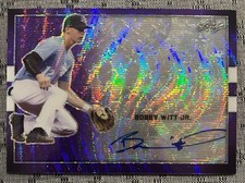 2018 Leaf Bobby Witt Jr 1/8 Auto Purple Wave Metal Perfect Game Rookie KC Royals