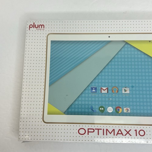 Plum Mobile Optimax 10 Tablet Z711 Android Phablet White New In Box Sealed - Afbeelding 3 van 13
