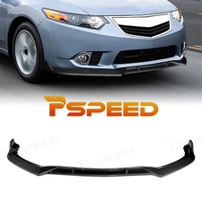 Carbon Look PP Front Bumper Spoiler Lip For 2011-2013 2014 Acura TSX STP-Style