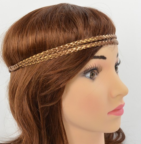 Braided Plaited Disco 80s 80's Disco Party Hair Head Band Hairband Headband - Picture 21 of 60