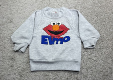 Vintage Elmo 1990s Sesame Street Sweatshirt Toddler 2T USA Crewneck Gray