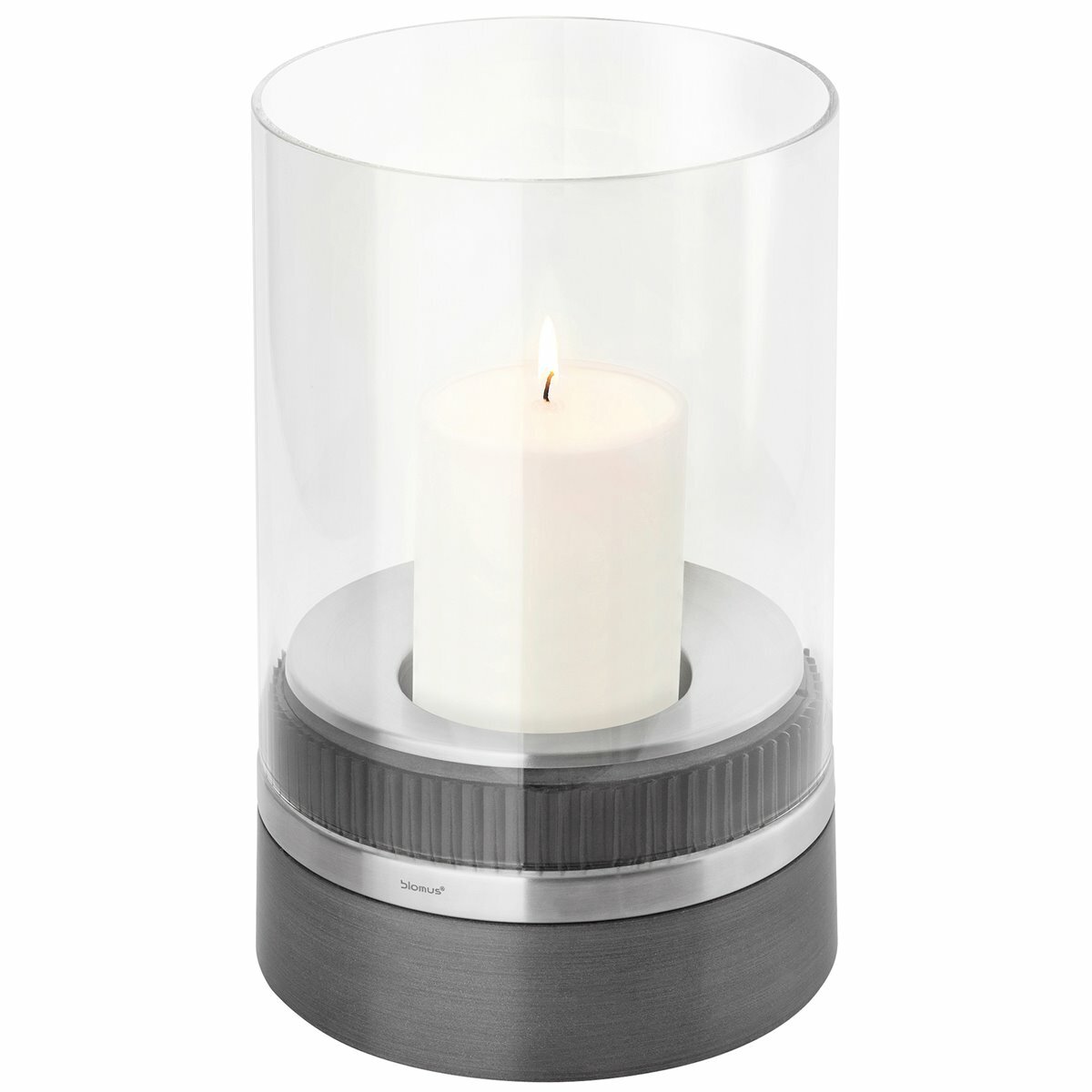Blomus Lanterna a Vento Piedra con Candela, Polistirolo con Acciaio Inox OPACO, Blomus Lanterna a Vento Piedra con Candela, Polistirolo con Acciaio Inox OPACO,