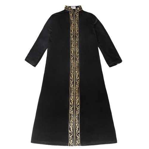 Men Thobe Velvet Kaftan Abaya Muslim Men Thobe Jubba Thoub Saudi Men Dishdasha - Picture 30 of 37