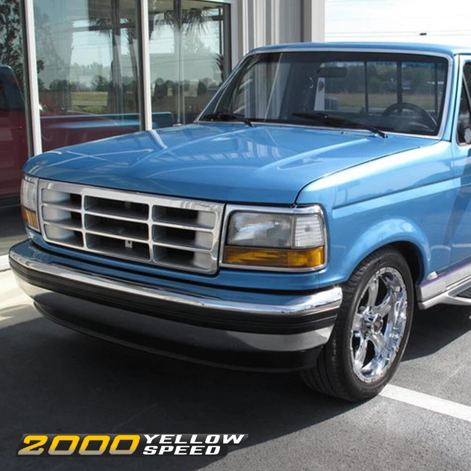 Fit For 1992-1997 Ford F-250 F-350 F250 Platinum Chrome Grill Grille Parts  Foto 4 de 4