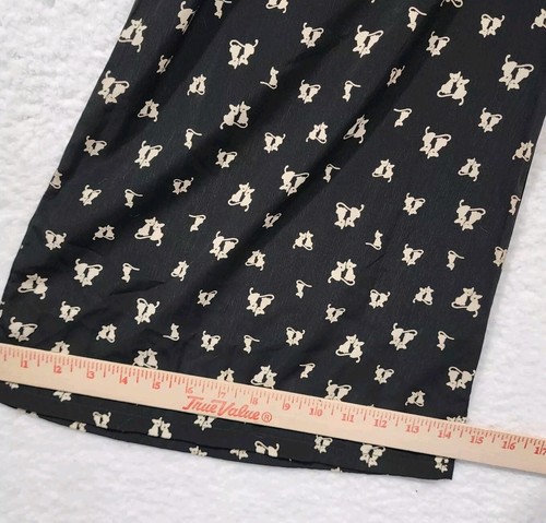 MY BELOVED Cat print palazzo Wide pants Size S Wide Elastic Waist Bohemian NWOT - Picture 6 of 8