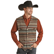 Powder River  Men's Serape Nevada Rust Vest PRMO98RZZI-90