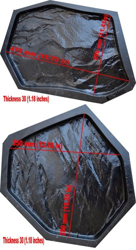 Concrete molds DIY 6 pcs Plastic Moulds Flagstone Concrete Paving Walkway S69  - Bild 6 von 11