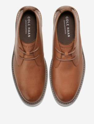 Men Cole Haan The Go-To Lace Chukka Leather Boots Woodberry  display picture 2