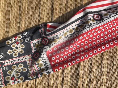 Vtg 60s 70s Aileen Mod Red Black Paisley Tunic Blouse Hippy Top M Boho Shirt - Picture 6 of 18