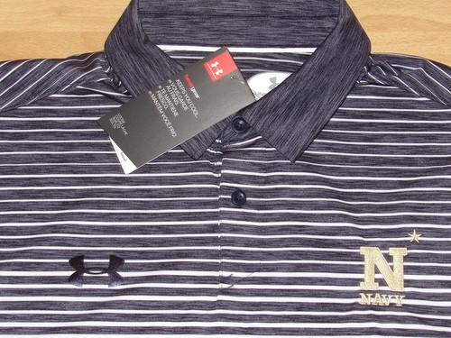 Under Armour UA U.S. Navy Midshipmen Trajectory Polo Shirt Men's Large - Picture 2 of 3