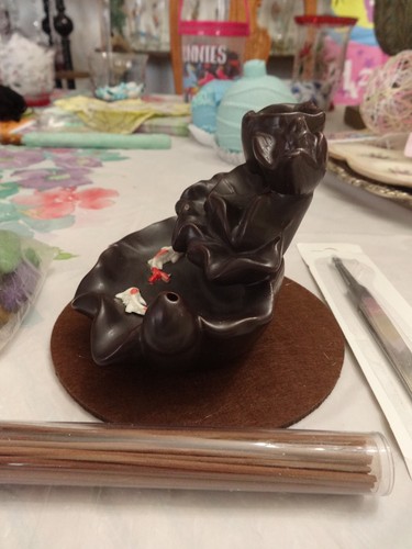 RÜCKFLUSSBRENNER RÄUCHERKEGEL HALTER WASSERFALL EFFEKT MULTIFUNKTIONAL FISCHE - Bild 3 von 7