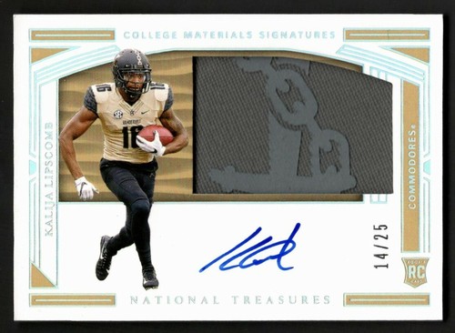 Kalija Lipscomb 2020 National Treasures Silver Rookie Patch Autograph /25 Chiefs - Picture 1 of 2