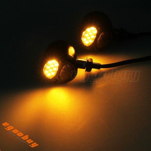 Chrome Bullet LED Turn Signal Indicator Light Fog Lamp For Harley Chopper Bobber - Picture 6 of 7
