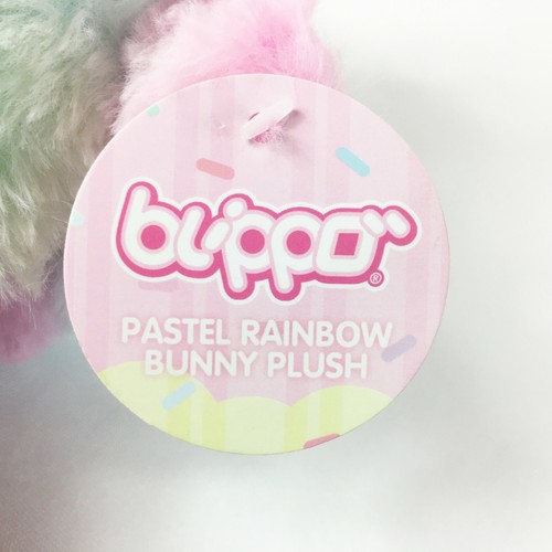 A122 Blippo Pastel Rainbow Easter Bunny Plush 10" Stuffed Toy Lovey - Picture 2 of 3