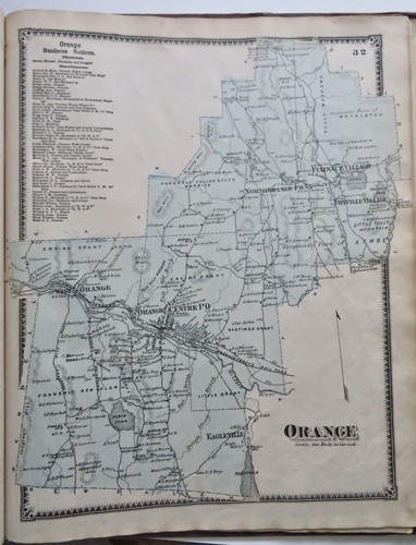 Franklin County Massachusetts 1871 Atlas F.W. Beers complete atlas 36 folio maps - Picture 20 of 24