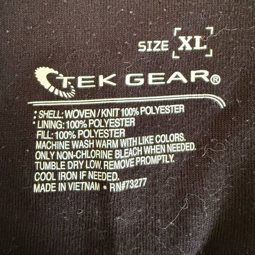 Women's Tek Gear Vest Size XL Black Full Zip Sleeveless Fleece - Picture 5 of 8