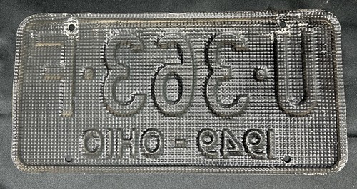 Vintage Ohio Nummernschild schwarz #U363F Waffel Stil 1949 OH lokale Wohnkultur Handwerk - Bild 8 von 22