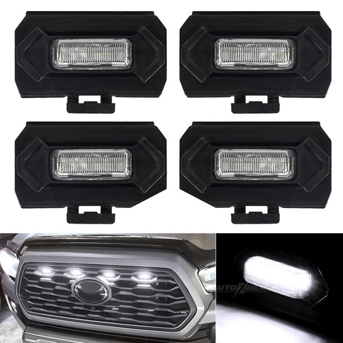 4x Amber White Grille Light LED DRL Raptor Style For Toyota Tacoma TRD 2020-2023 - Picture 12 of 12
