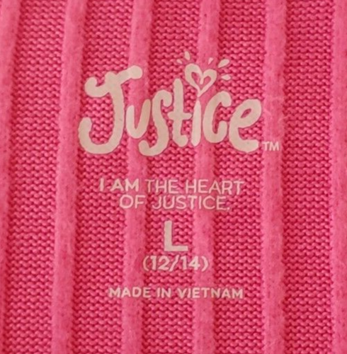NWT Justice Girls Pink Top Sweater Size L (12/14) V-Neck Long Sleeve - Picture 3 of 16