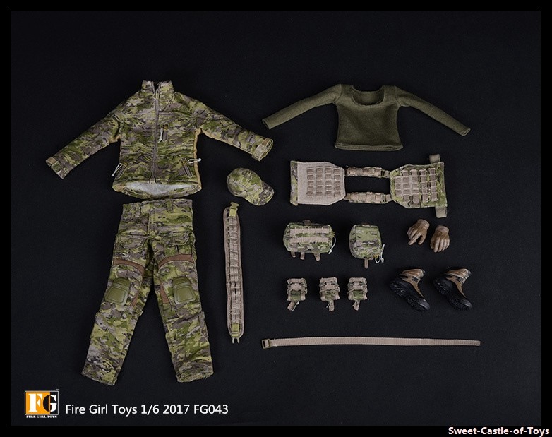 1/6 Fire Girl Toys FG043 Female Navy Seals CP Camouflage Commando Uniform Set 1/6 Fire Girl Toys FG043 Female Navy Seals CP Camouflage Commando Uniform Set