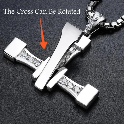 Fast And Furious X Cross Necklace Pendant Chain Dominic Toretto Vin Diesel Gift - Picture 5 of 8