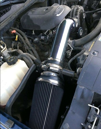 4" Cold Air Intake System+Heat Shield for 99-06 GMC/Chevy V8 4.8L/5.3L/6.0L RED - Picture 10 of 11