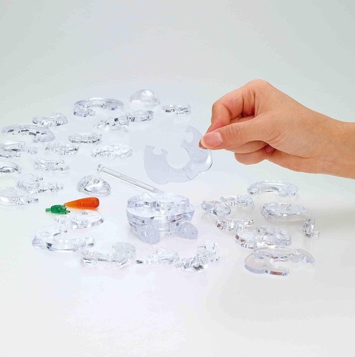 3D Crystal Puzzle, 43 piece crystal puzzle rabbit clear 50233, BEVERLY - Picture 3 of 5