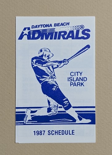 1987 Daytona Beach Admirals Baseball Pocket Schedule Florida State League ⚾️⚾️ - Picture 1 of 2