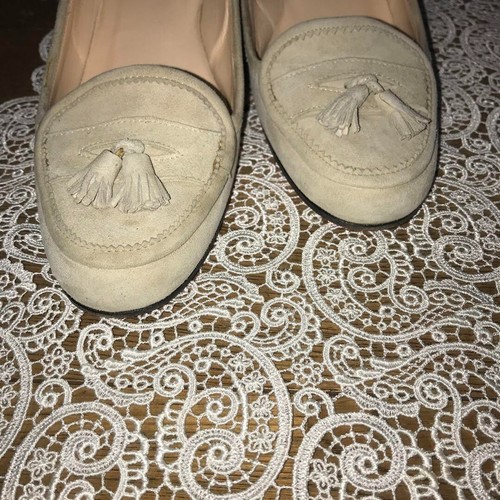 Christian Louboutin Pumps niedrige Absätze Wildleder grün Größe 38,5 US 8,5 Damen gebraucht JPN - Bild 2 von 6