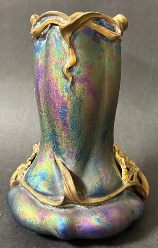 Austrian (Carslbad) Art Nouveau Carl Knoll Iridescent Porcelain Vase - Picture 4 of 7