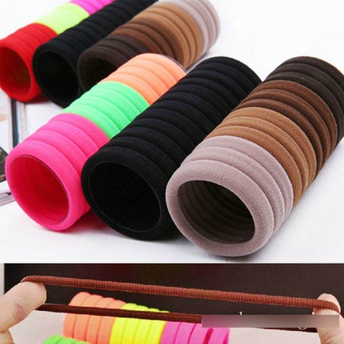 50Pcs Women Girls Hair Band Ties Rope Ring Elastic Hairband Ponytail Holder Bu - Picture 1 of 14