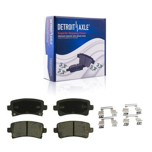 REAR Drilled Rotors Brake Pads Wheel Hubs +24pc Lug Nuts w/keys for Malibu Regal - Picture 5 of 7