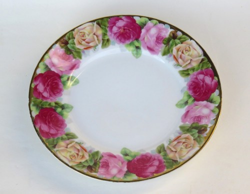 SET: 6 (!) Teller BEYER & BOCK Tausendschön JUGENDSTIL Rosen Dekor - Bild 3 von 9