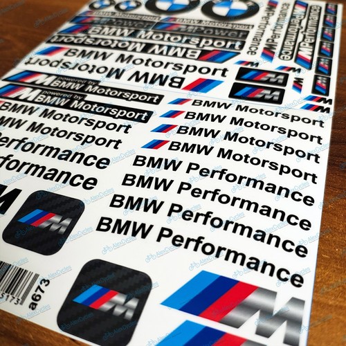 BMW Motorrad Motorsport BMW M Sport Perfomance Laminated Decals Stickers Kit WOW - Picture 10 of 11